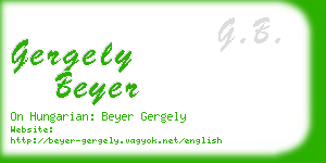 gergely beyer business card